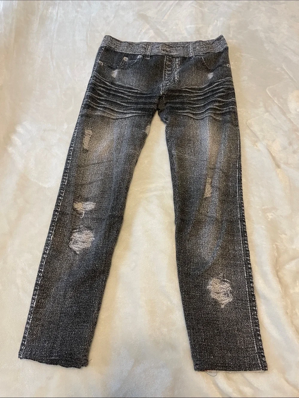 Connection 18 jeggings Jeans in Black Wash with Faded Distress